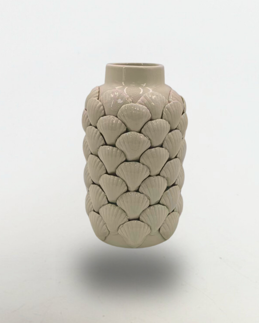 Jarrón Marfil Écaille Contemporáneo