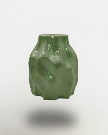 Jarrón Verde Aura Sculpt