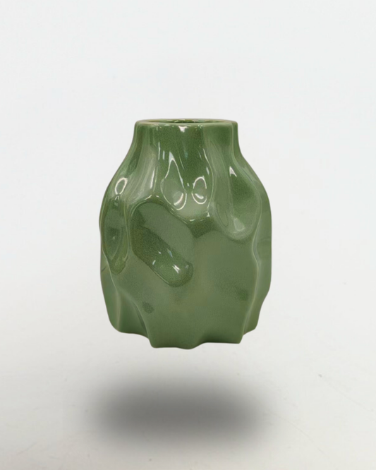Jarrón Verde Aura Sculpt