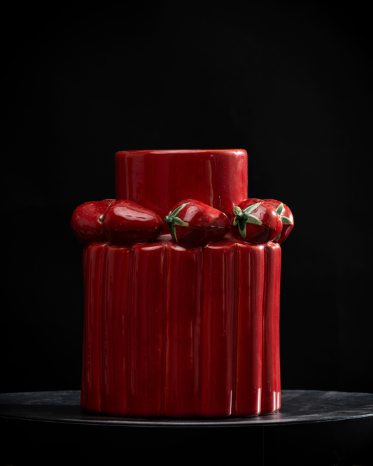 Jarrón Dolce Fragola Rojo – Cerámica