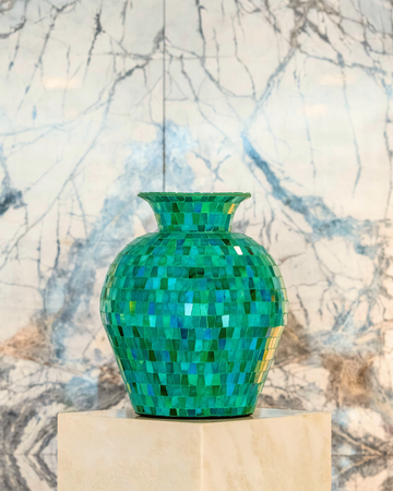 Vase en mosaïque de jade