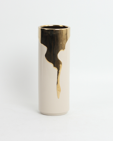 Jarrón Doré Flux Slim
